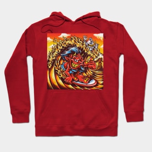 surfing devil Hoodie